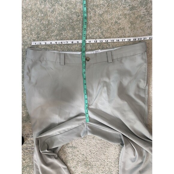 Oak Hill Premium Pant Mens 44x30 Tan/Gray Pleated Relaxed Straight Chino - Picture 5 of 16